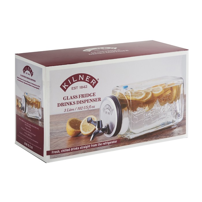 Диспенсер для холодных напитков Kilner 3л, в подарочной упаковке