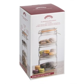 

Набор из 3 банок Kilner Clip Top, 17.5 × 17.5 × 32 см