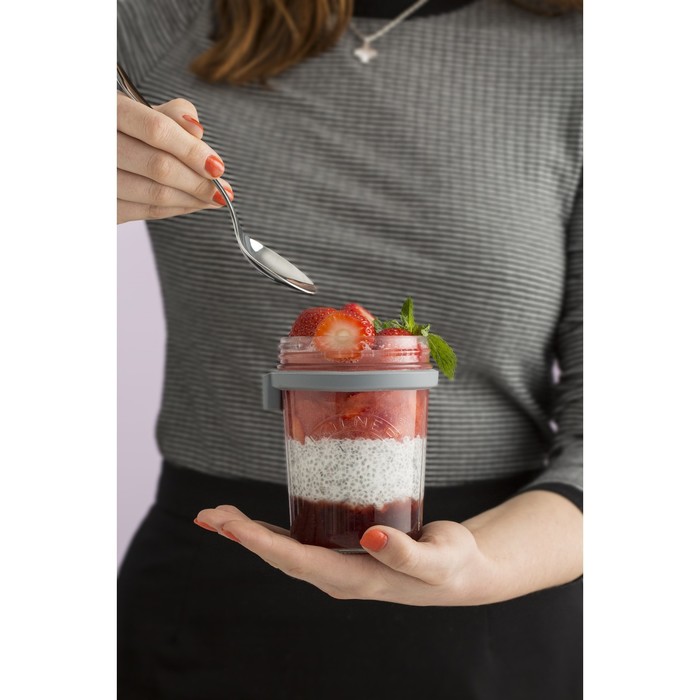 Набор для завтрака с собой Kilner, банка + ложка, 350 мл