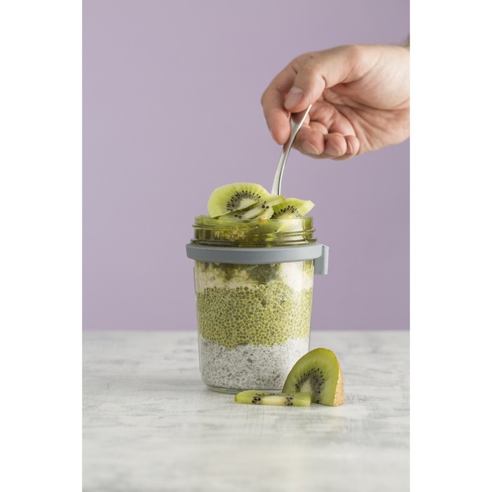 Набор для завтрака с собой Kilner, банка + ложка, 350 мл