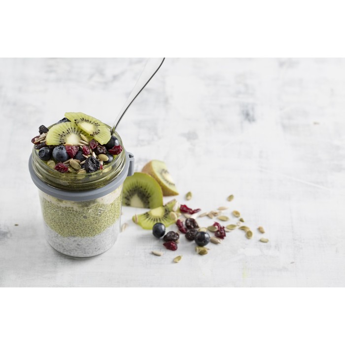 Набор для завтрака с собой Kilner, банка + ложка, 350 мл