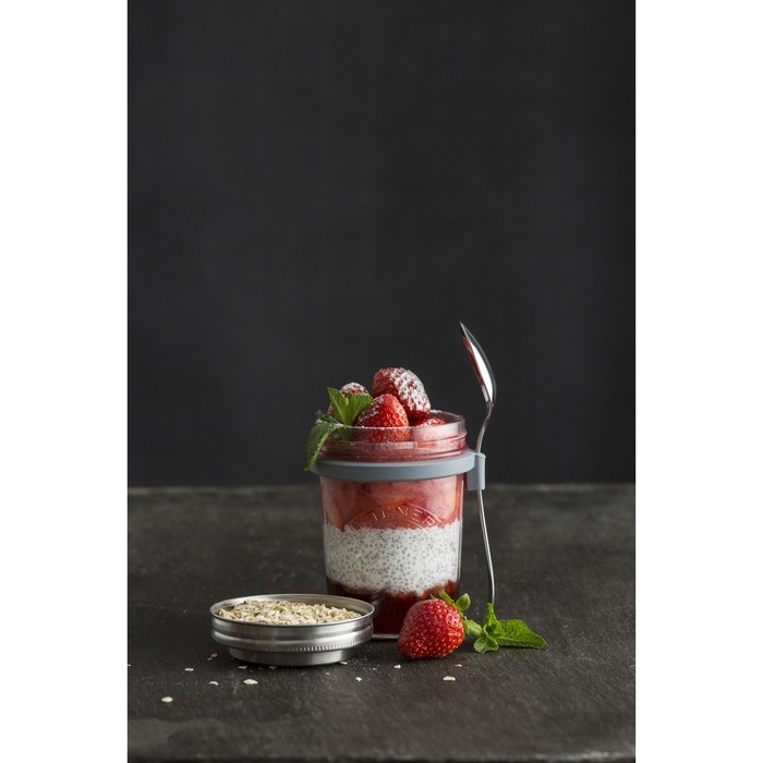 Набор для завтрака с собой Kilner, банка + ложка, 350 мл