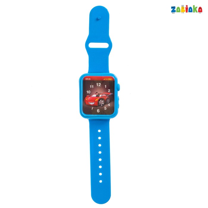 ZABIAKA Часы музыкальные "Супер гонщик" синий, свет, звук №SL-00908