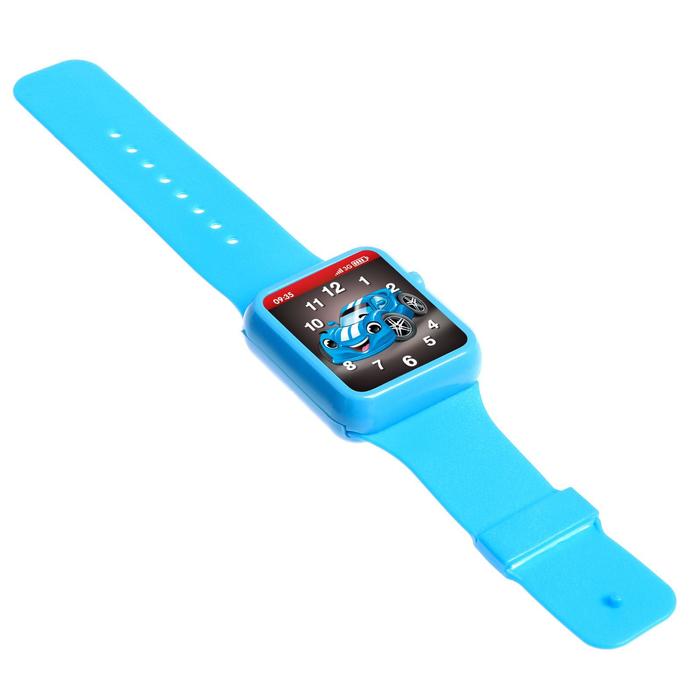 ZABIAKA Часы музыкальные "Супер гонщик" синий, свет, звук №SL-00908