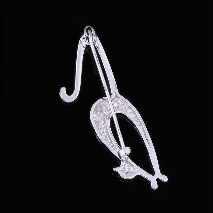 Брошь "Плавия", цвет серебро