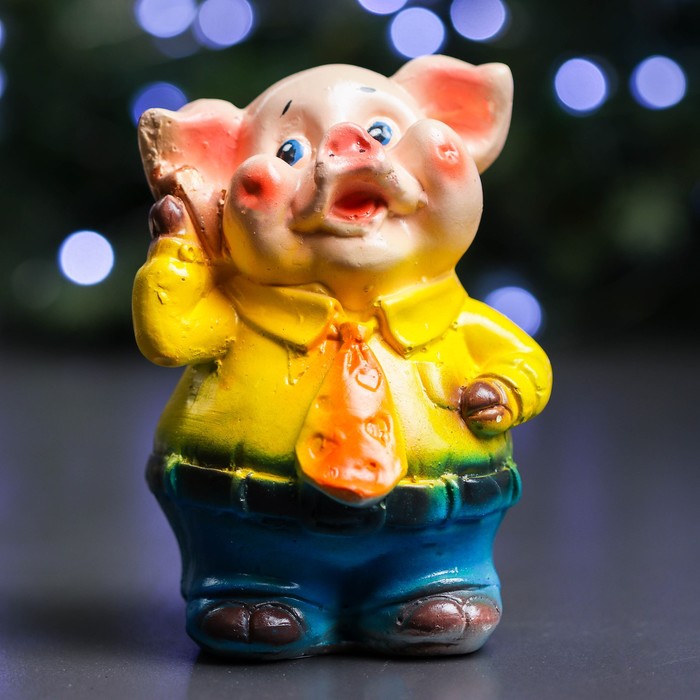 Копилка "Свинка с телефоном"