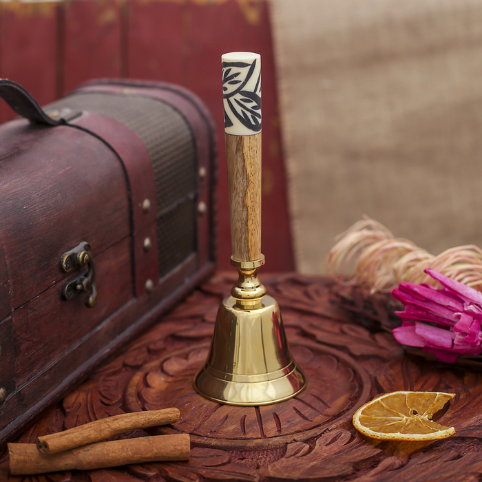 Колокол латунь "Зебра" 6х6х17 см