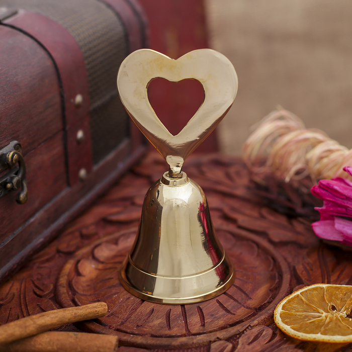 Колокольчик латунь "Середце" 6,5х6,5х13,5 см