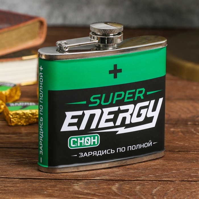 Подарочный набор "Зарядись", фляжка 150 мл, пуэр 30 гр