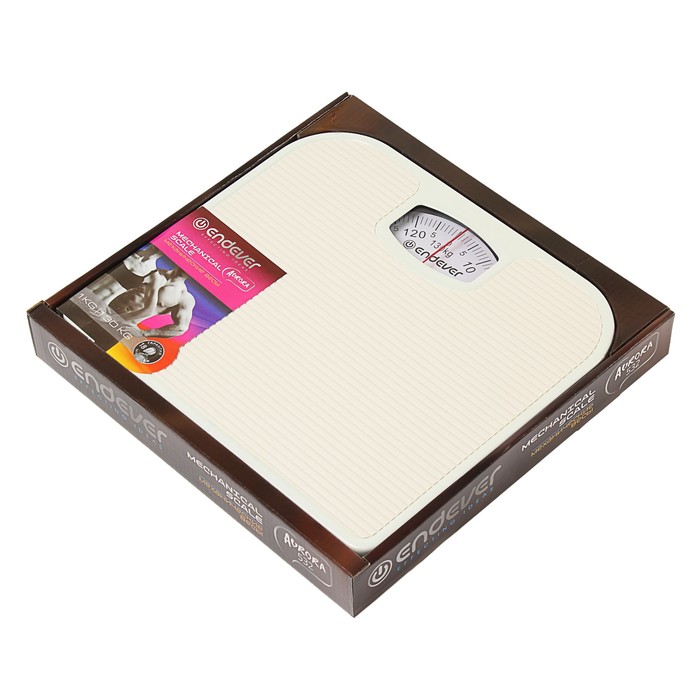 Весы напольные Endever Aurora-532, механические, до 130 кг, белые