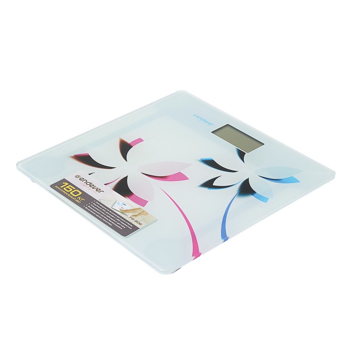 Весы напольные Endever Skyline FS-506, электронные, до 150 кг, "цветы"