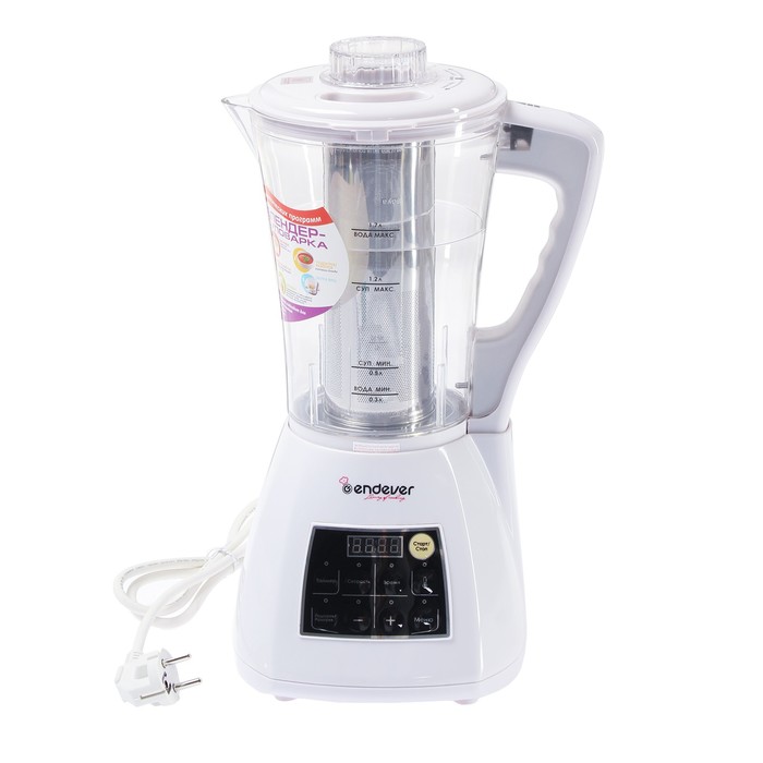 Блендер Endever Skyline BS-90, 1200 Вт, 1.7 л, 5 скоростей, белый
