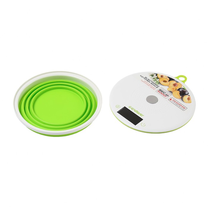 Весы кухонные Endever KS-523, электронные, до 5 кг, зеленые