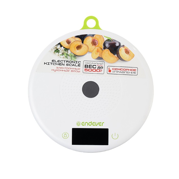 Весы кухонные Endever KS-523, электронные, до 5 кг, зеленые