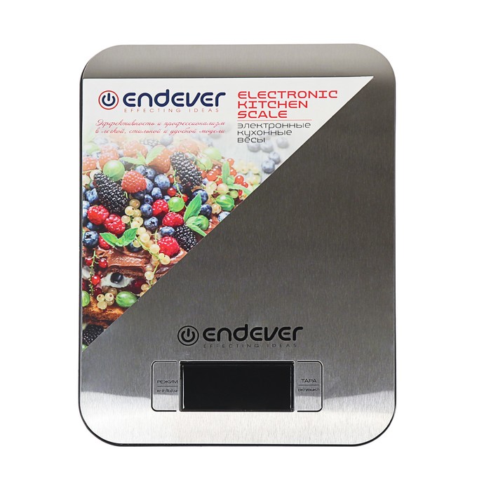 Весы кухонные Endever Skyline KS-525, электронные, до 5 кг, цвет хром
