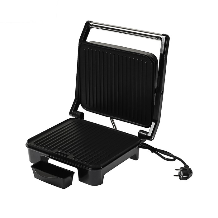 Электрический пресс-гриль Endever Grillmaster 117, 2300 Вт, антипригарное покрытие, черный