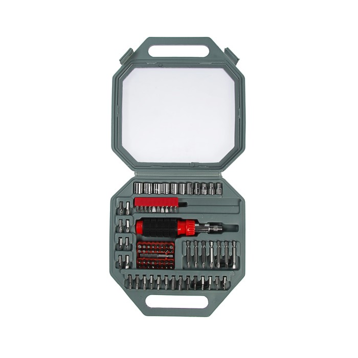 УЦЕНКА Отвертка реверсивная TUNDRA basic, с набором бит и головок в кейсе, 95 предметов