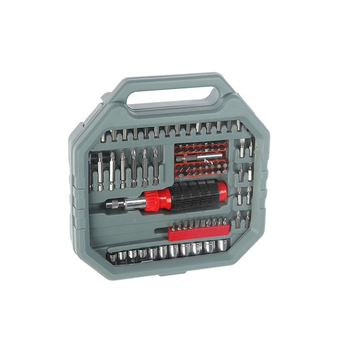 УЦЕНКА Отвертка реверсивная TUNDRA basic, с набором бит и головок в кейсе, 95 предметов