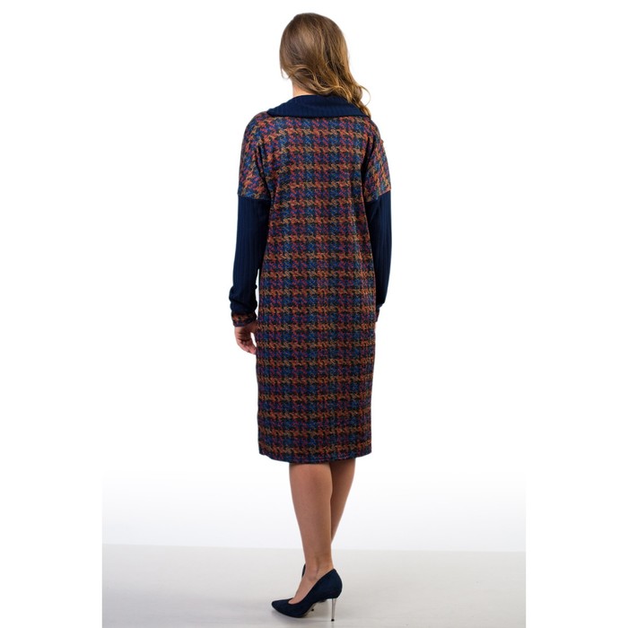 Платье женское, размер 46, цвет синий