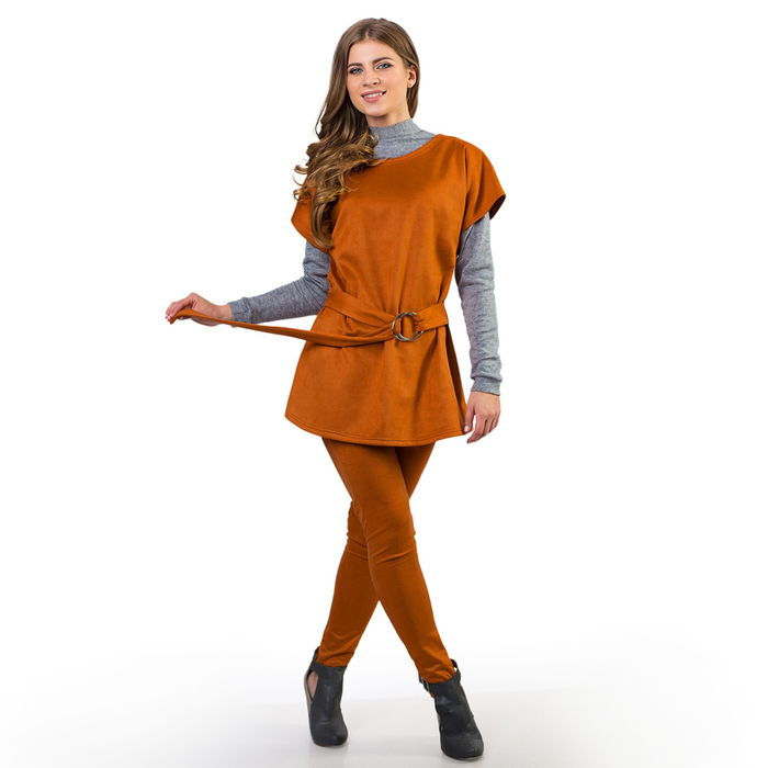 Туника женская, размер 46, цвет горчичный