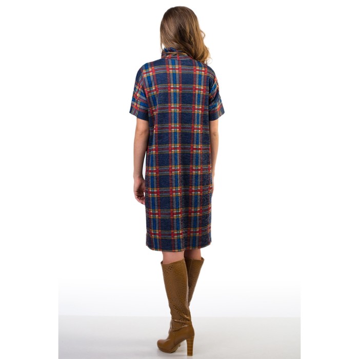 Платье женское, размер 50, цвет синий