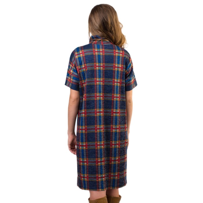 Платье женское, размер 52, цвет синий