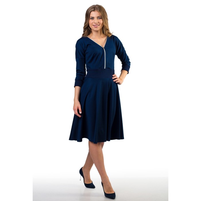 Платье женское, размер 50, цвет индиго