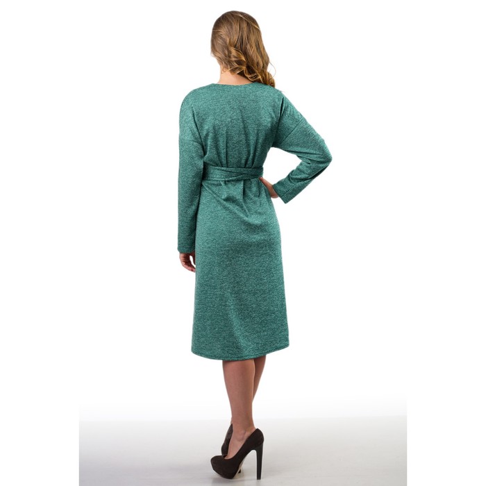 Платье женское, размер 54, цвет изумрудный