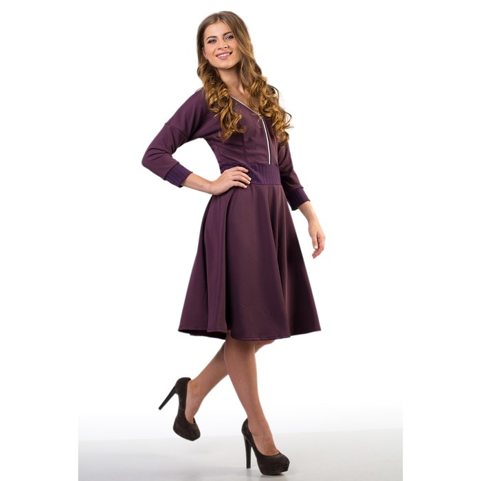 Платье женское, размер 52, цвет пыльно-фиолетовый