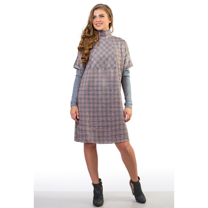 Платье женское, размер 44, цвет серый