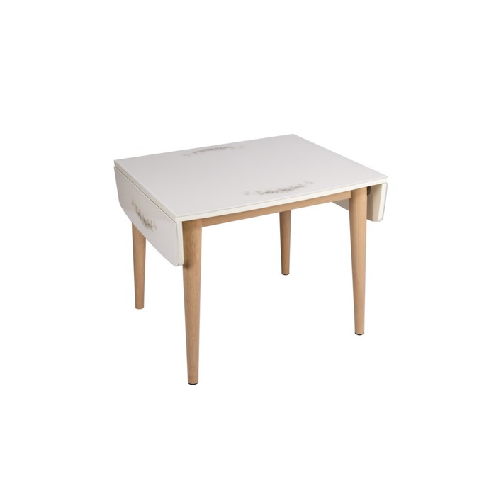 Стол раскладной В228, 900(1310) × 770 × 760 мм, калёное стекло 5 мм на МДФ, опоры металл