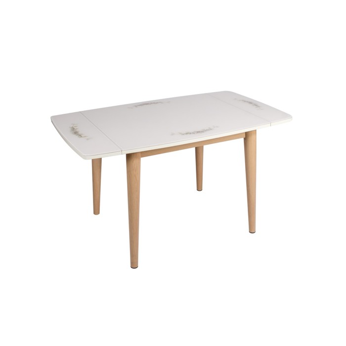 Стол раскладной В228, 900(1310) × 770 × 760 мм, калёное стекло 5 мм на МДФ, опоры металл