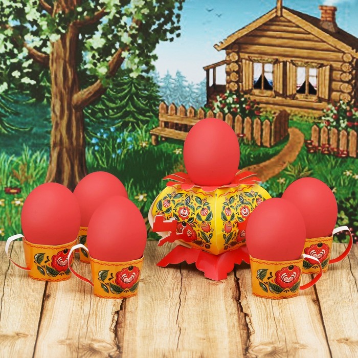 Пасхальный набор для украшения яиц "В гостях у бабушки. Городецкая роспись"