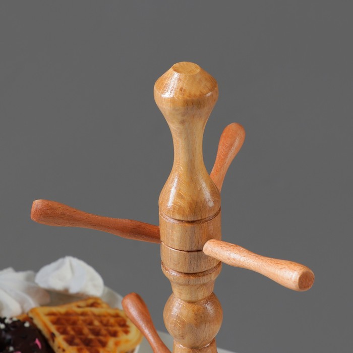 Подставка деревянная для 6-ти кружек, дуб