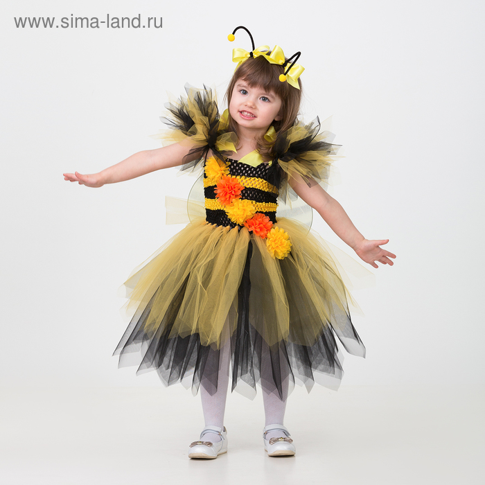 Карнавальный костюм «Пчёлка», сделай сам, корсет, ленты, брошки, аксессуары