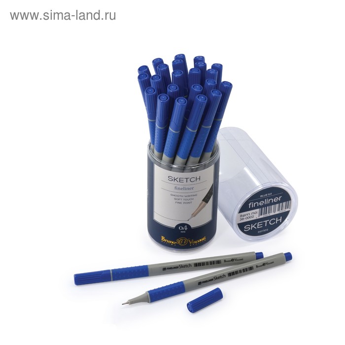 Ручка капиллярная-файнлайнер Sketch, узел 0.4 мм, стержень синий