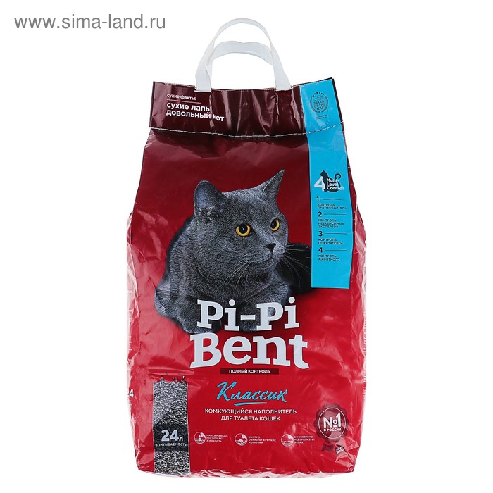 

Наполнитель минеральный комкующийся Pi-Pi-Bent Classic, крафт-пакет, 10 кг