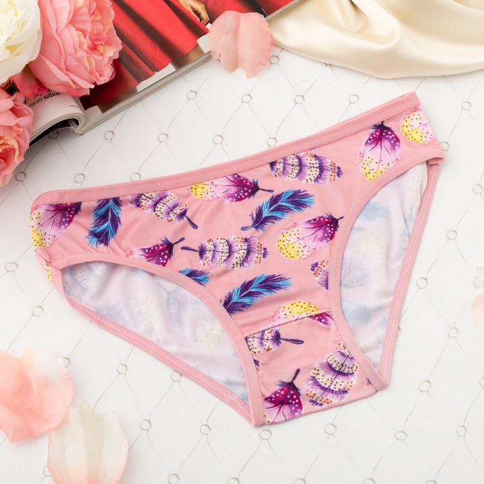 Трусы женские слипы Collorista (цветы), размер 50-52, цвет розовый