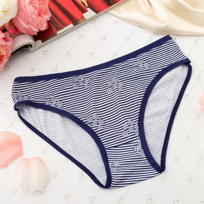 Трусы женские слипы Collorista (полоска), размер 54-56, цвет синий