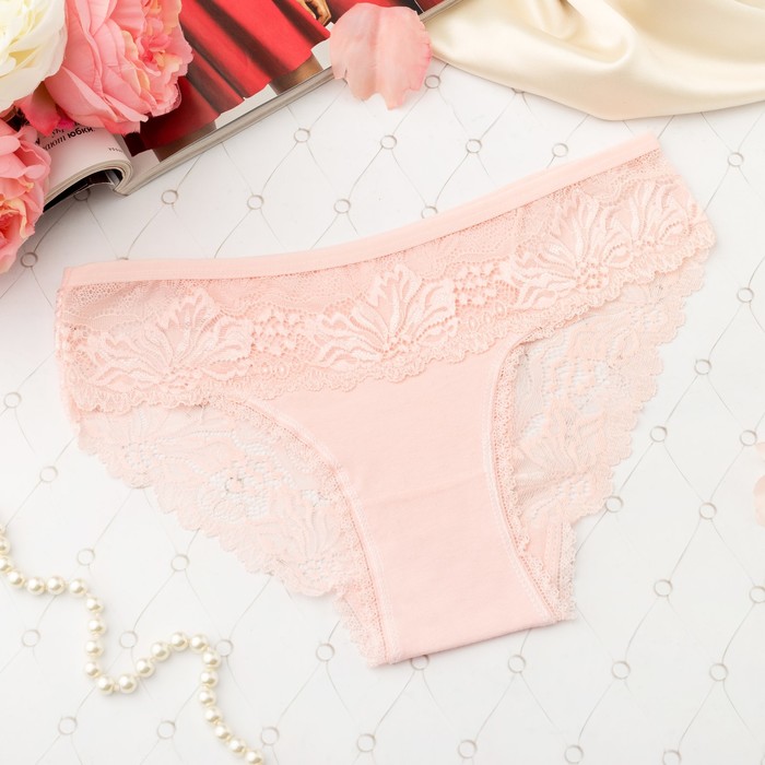 Трусы кружевные женские слипы Collorista, 6728, цвет розовый, р-р 42-44 (XXL)