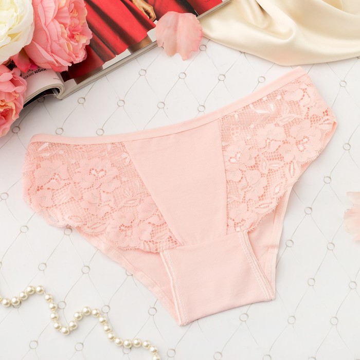 Трусы кружевные женские слипы Collorista 6961, цвет розовый, р-р 40-42 (XL)