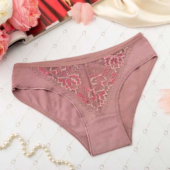 Трусы кружевные женские слипы Collorista 6926, цвет сиреневый, р-р 42-44 (XXL)