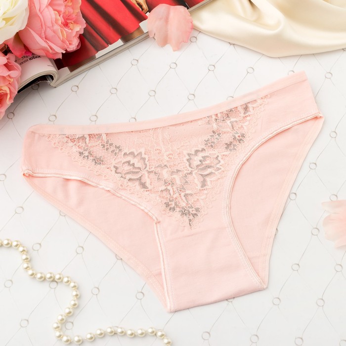 Трусы кружевные женские слипы Collorista 6926, цвет розовый, р-р 40-42 (XL)