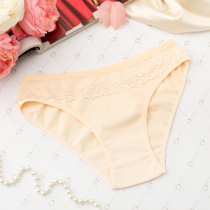Трусы женские слипы, кружево, Collorista 3061, цвет экрю, р-р 42-44