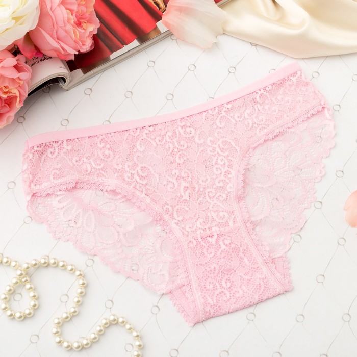 Трусы кружевные женские слипы Collorista 6726, цвет розовый, р-р 44-46 (XXXL)