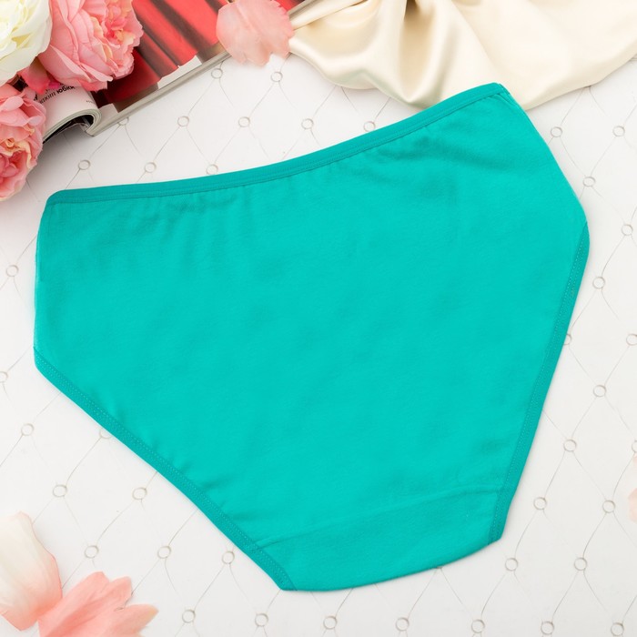 Трусы женские слипы Collorista "Курортные", размер 52-54, цвет бирюзовый 7026