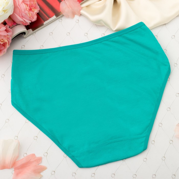 Трусы женские слипы Collorista (кружево, горошек) 7022, размер 50-52, цвет бирюзовый