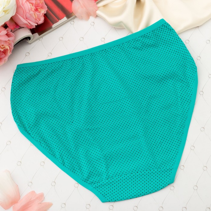 Трусы женские слипы Collorista (горошек) 7030, размер 50-52, цвет бирюзовый