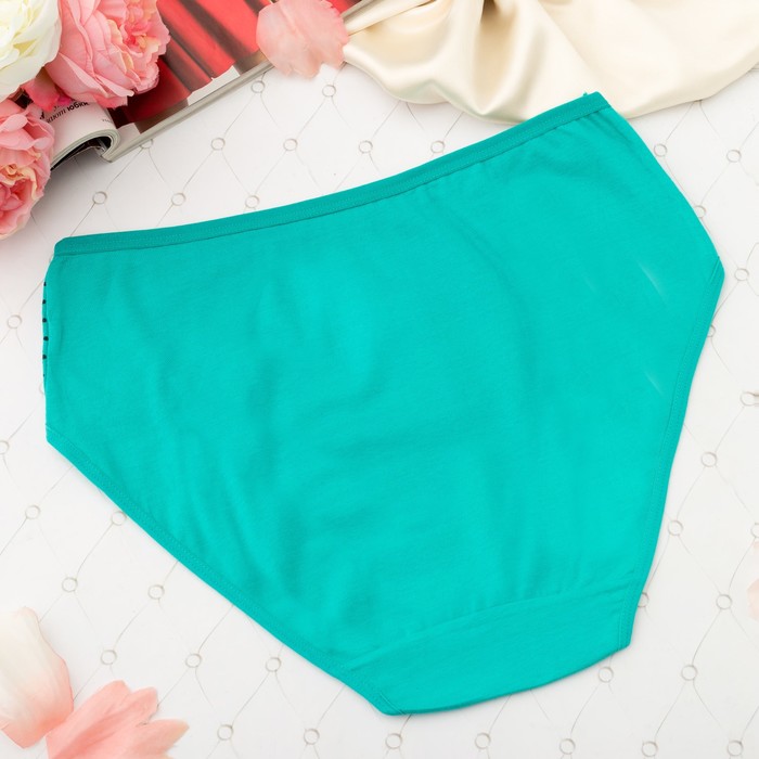 Трусы женские слипы Collorista (горошек сбоку) 7031, размер 54-56, цвет бирюзовый