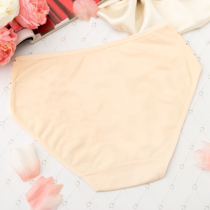 Трусы женские слипы Collorista (горошек сбоку) 7031, размер 50-52, цвет экрю